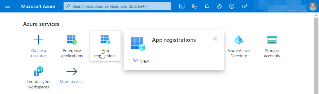 Go to App registrations