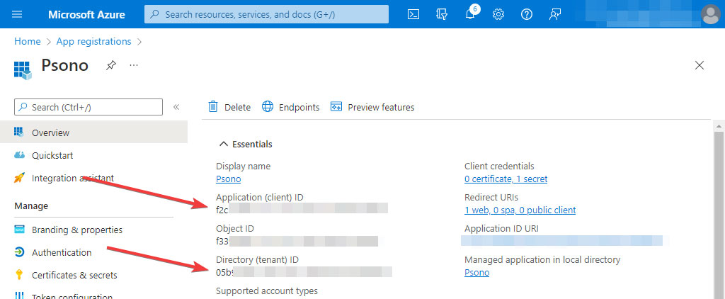 App registrations overview